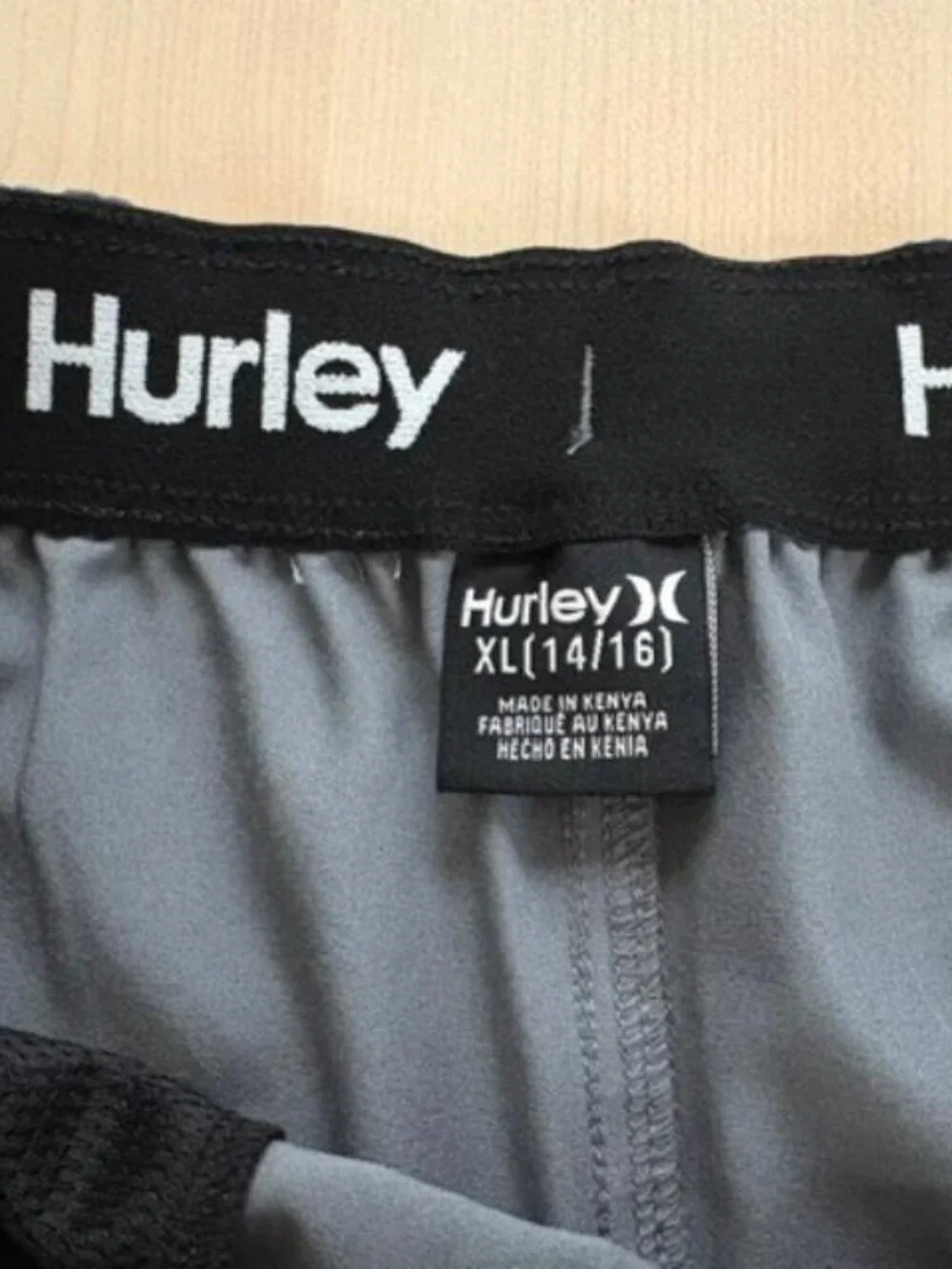 Boys Hurley Hybrid Shorts Size XL 14-16 Gray Inseam 7.5 NWT